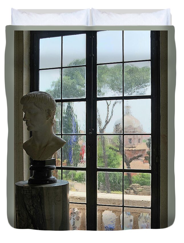 Rome Duvet Cover featuring the photograph View from Palazzo Nuovo of Roman Ruins 2286 by Jack Schultz