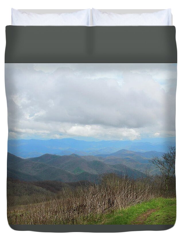 Nantahala National Forest Duvet Cover featuring the photograph View From Silers Bald 2015d by Cathy Lindsey