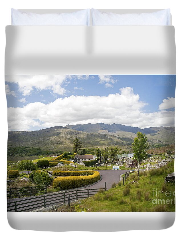Molls Gap Duvet Cover featuring the photograph View near Molls Gap Ireland by Cindy Murphy - NightVisions 