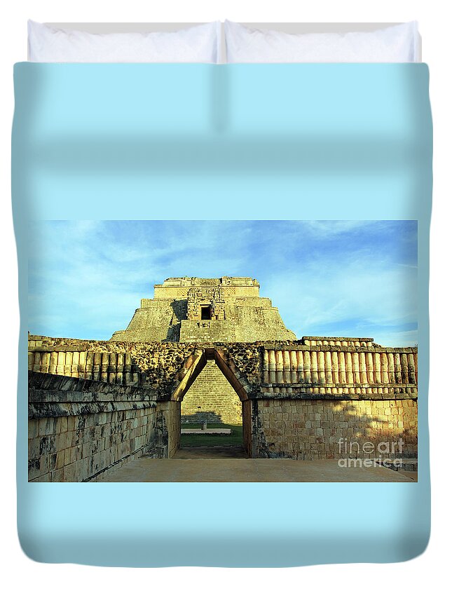 House Of The Magician Duvet Cover featuring the photograph View of House of Magician by Jennifer Robin