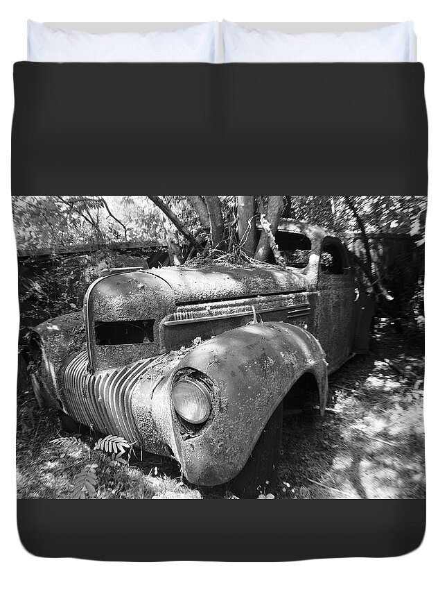Car Duvet Cover featuring the photograph Vintage Car by Matthew Mezo