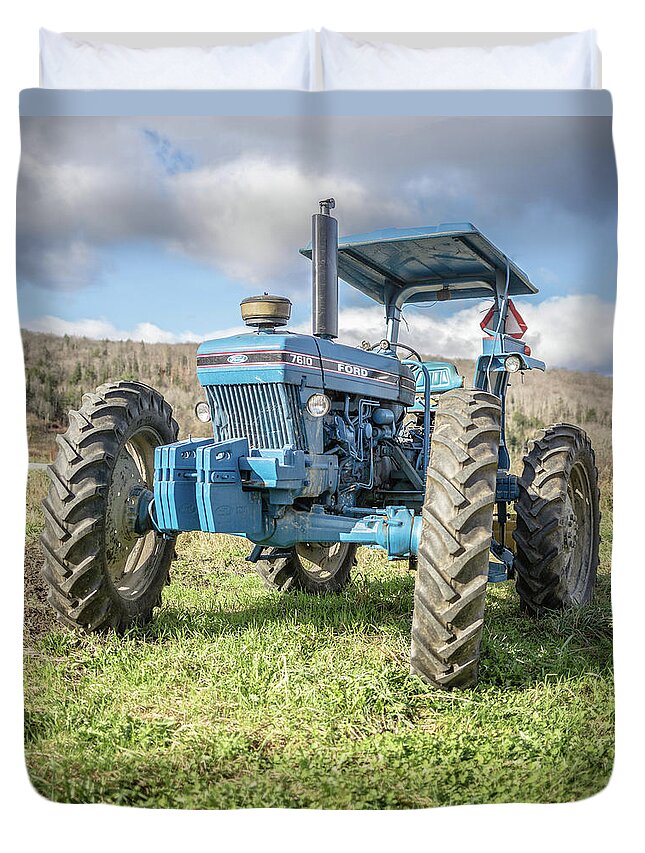 Vintage Ford 7610 Farm Tractor Duvet Cover For Sale By Edward Fielding
