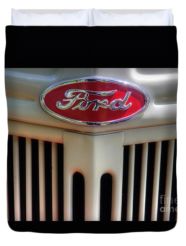 Vintage Ford Tractor Duvet Cover featuring the photograph Vintage Ford by Michael Eingle