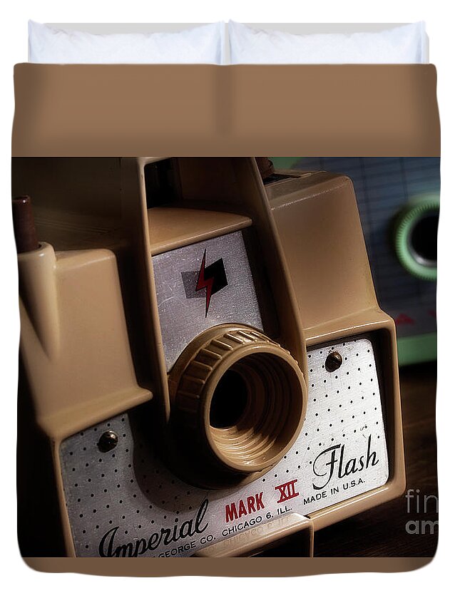 Vintage Cameras Duvet Cover featuring the photograph Vintage Imperial by Mike Eingle