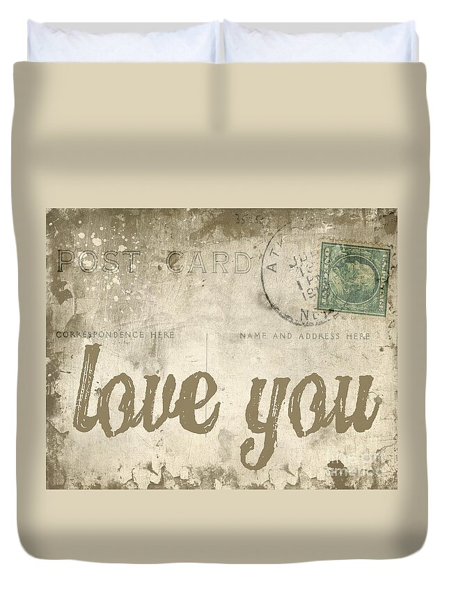 Love Duvet Cover featuring the photograph Vintage Love Letters by Edward Fielding