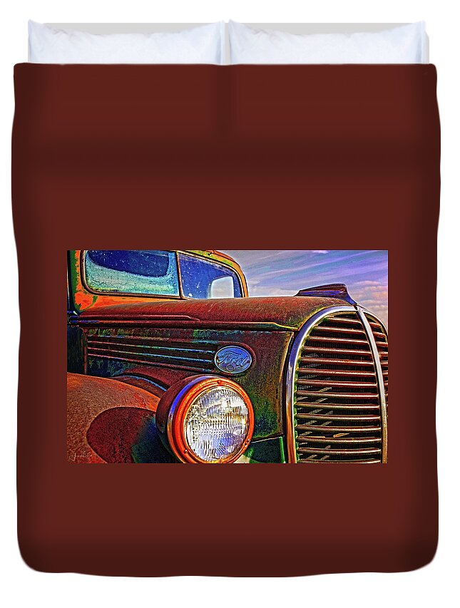 Vintage Duvet Cover featuring the photograph Vintage Rust N Colors by Amanda Smith