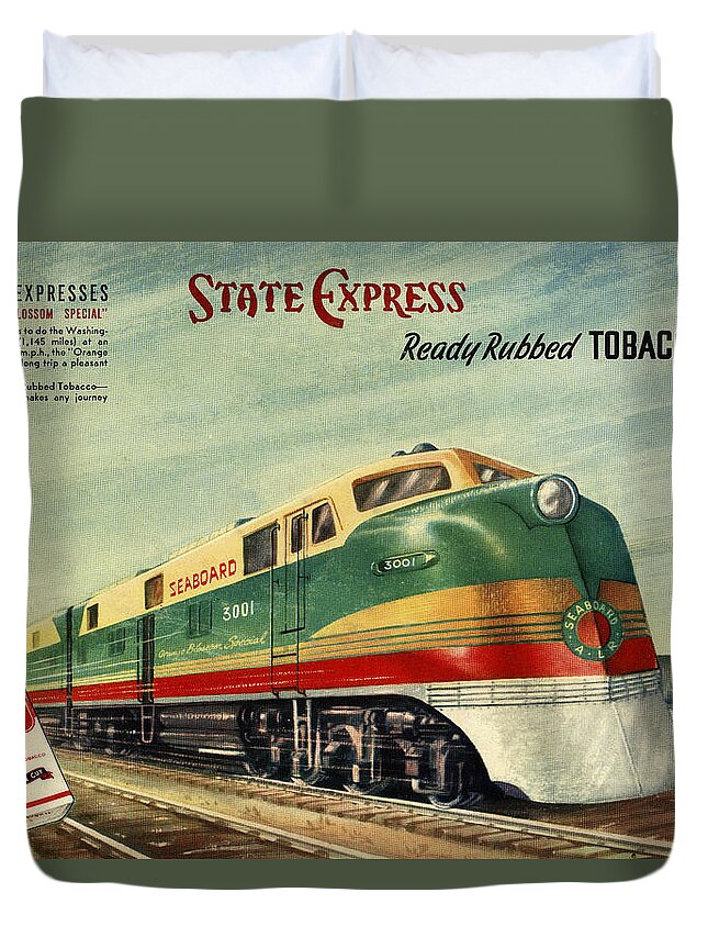 Trains Duvet Cover featuring the photograph Vintage Train 3 by Andrew Fare