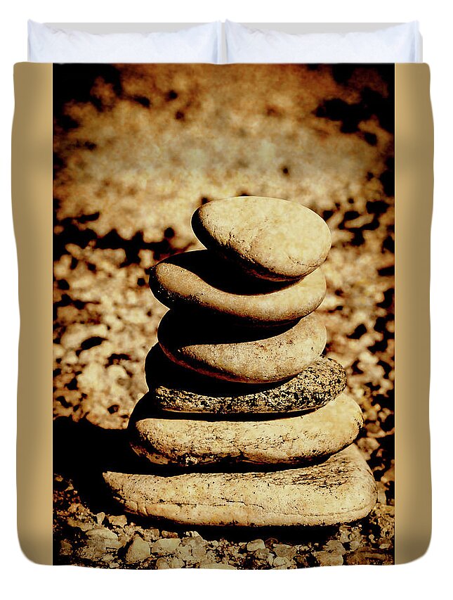 Zen Duvet Cover featuring the photograph Vintage Zen by Jorgo Photography