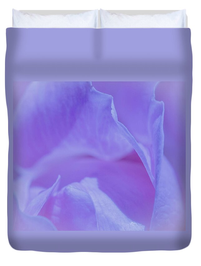 Flower Duvet Cover featuring the photograph Violet Petal soft by Bruce Pritchett