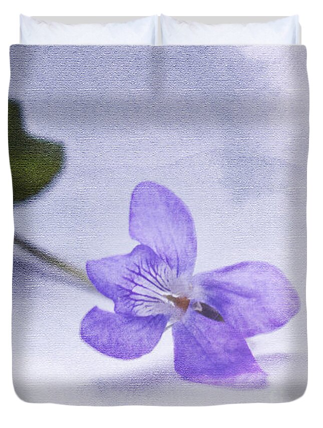 Purple Duvet Cover featuring the photograph Violet by Terri Waters