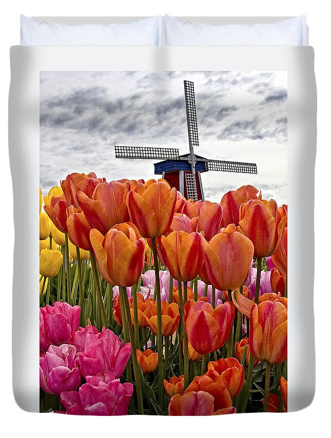 Visions Of Holland Duvet Cover featuring the photograph Visions Of Holland by Wes and Dotty Weber