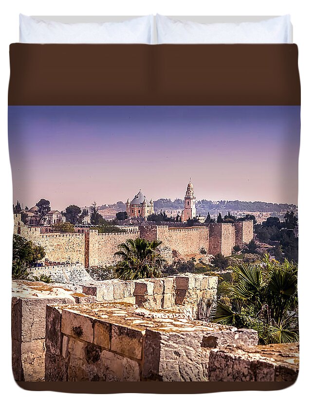 Endre Duvet Cover featuring the photograph Vista From The Parapet by Endre Balogh