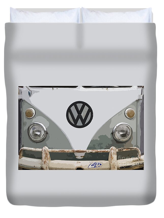 Vw Duvet Cover featuring the photograph VW Bus by Dennis Hedberg