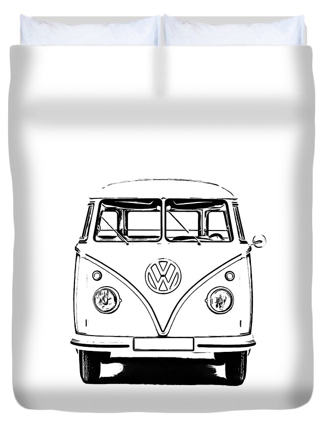 Vw Duvet Cover featuring the photograph Bus by Edward Fielding