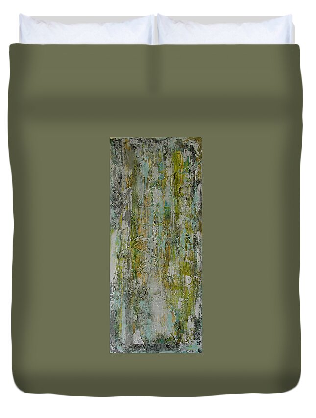 Abstract Painting Duvet Cover featuring the painting W22 - twice II by KUNST MIT HERZ Art with heart
