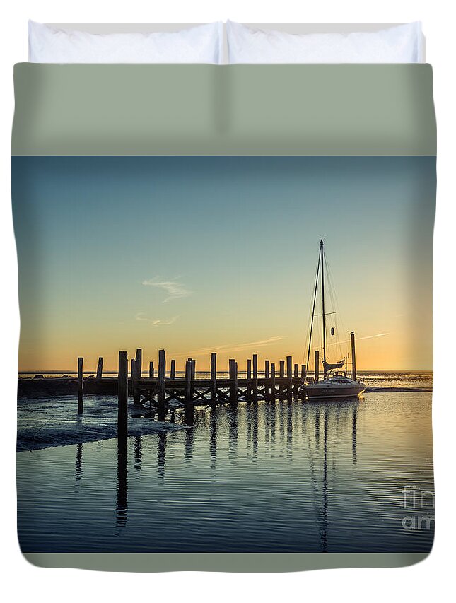 De Cocksdorp Duvet Cover featuring the photograph Waiting For The Flood by Hannes Cmarits