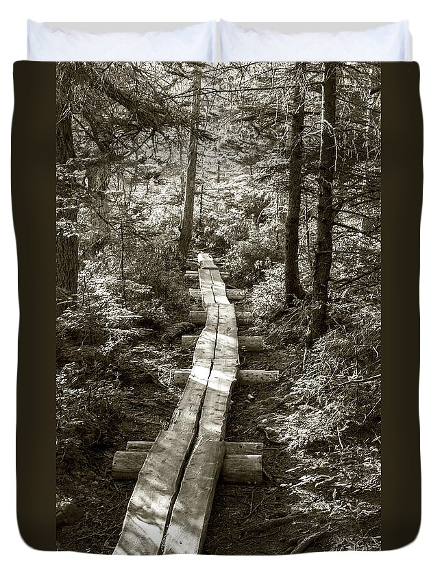 Path Duvet Cover featuring the photograph Walk With Me by Holly Ross