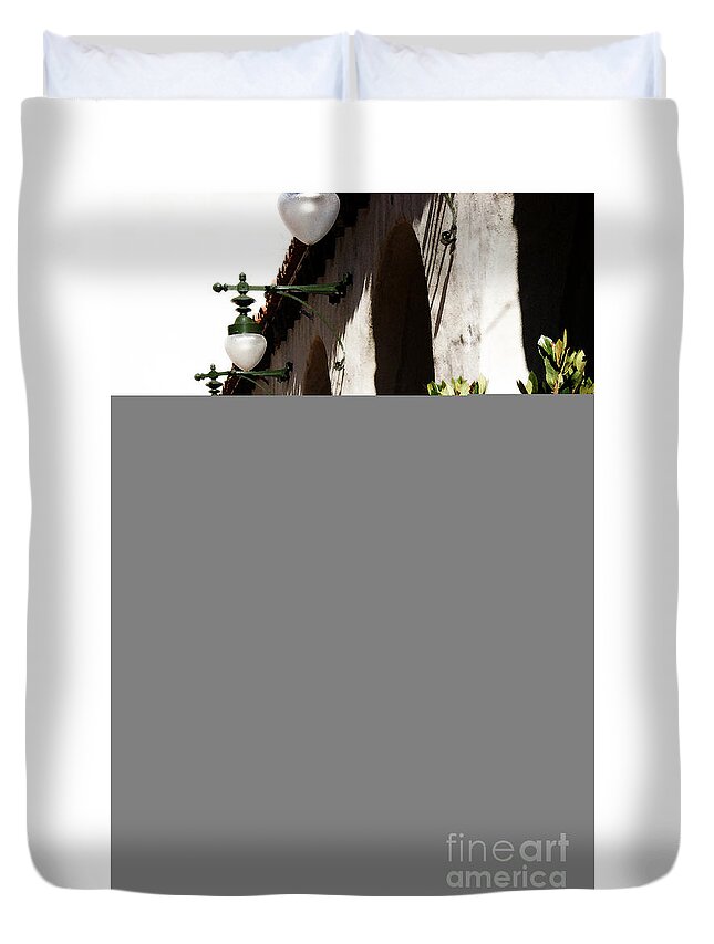 Patio Duvet Cover featuring the photograph Walk With Me by Linda Shafer