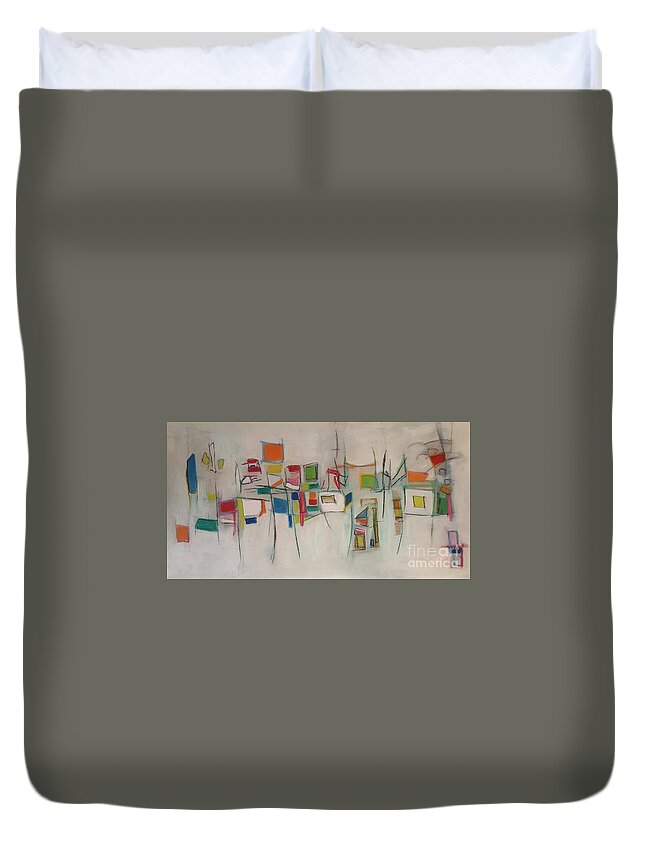 Oil Painting Duvet Cover featuring the painting Walkthrough by Jeff Barrett
