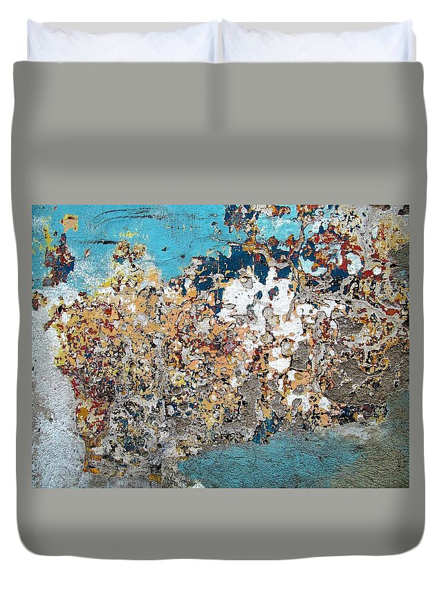 Texture Duvet Cover featuring the photograph Wall Abstract 106 by Maria Huntley