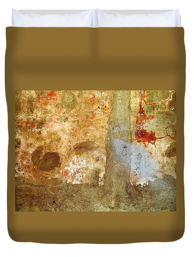 Texture Duvet Cover featuring the photograph Wall Abstract 156 by Maria Huntley