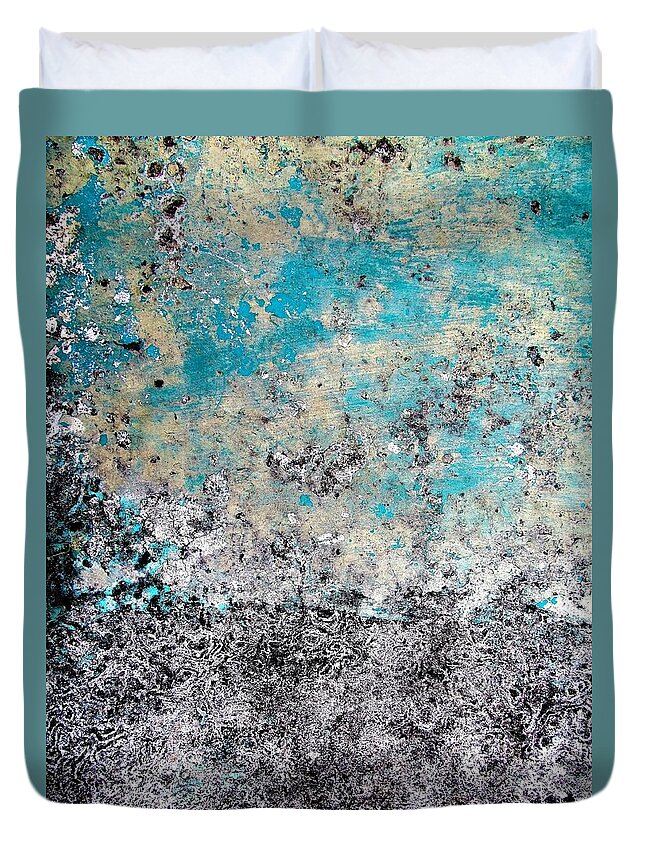 Texture Duvet Cover featuring the photograph Wall Abstract 174 by Maria Huntley