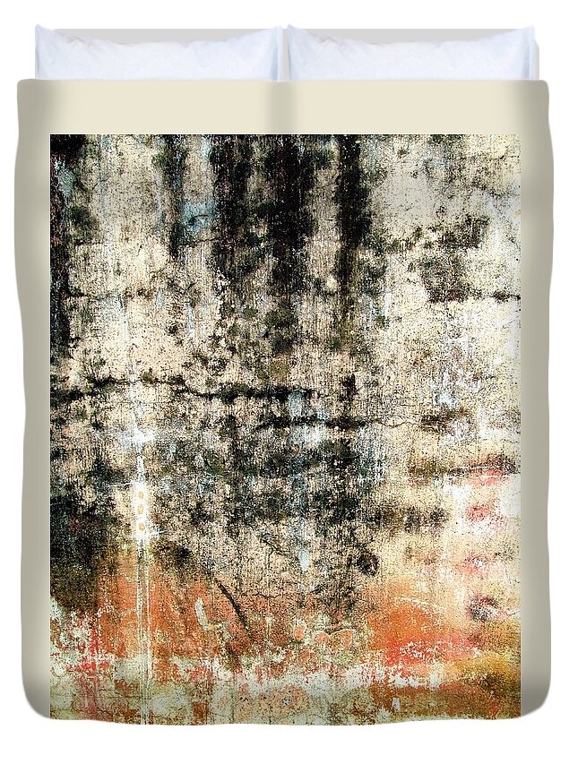 Texture Duvet Cover featuring the photograph Wall Abstract 182 by Maria Huntley