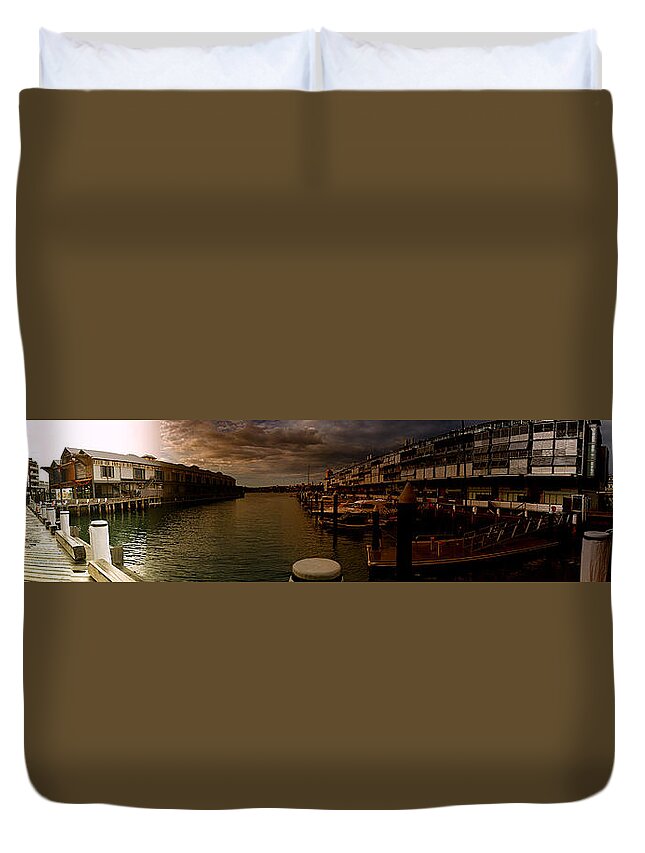 Walsh Duvet Cover featuring the photograph Walsh Bay after the rain by Andrei SKY