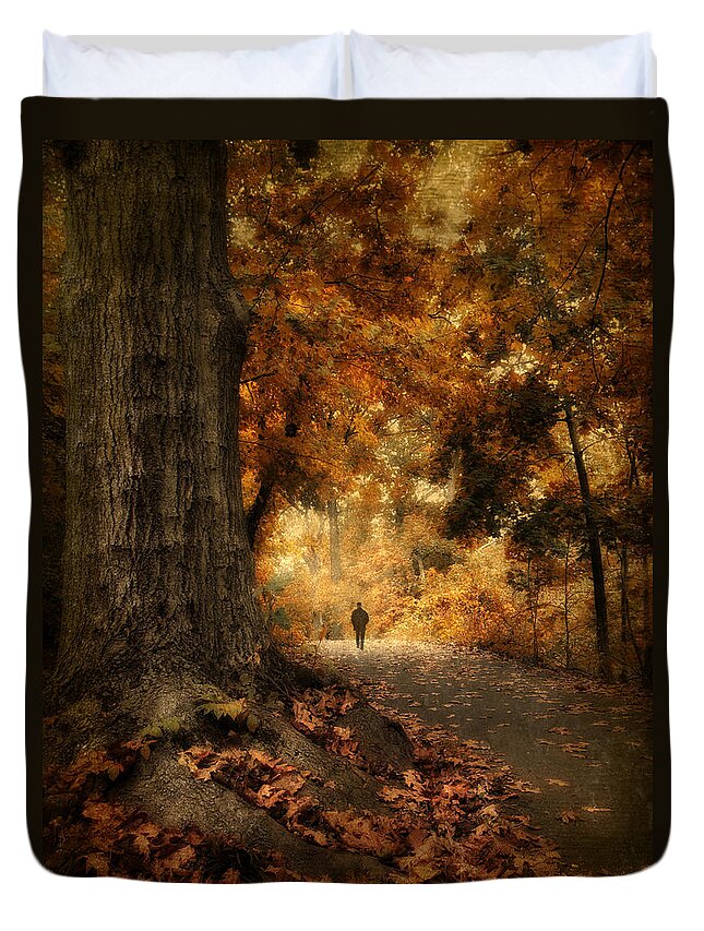 Autumn Duvet Cover featuring the photograph Wanderlust by Jessica Jenney