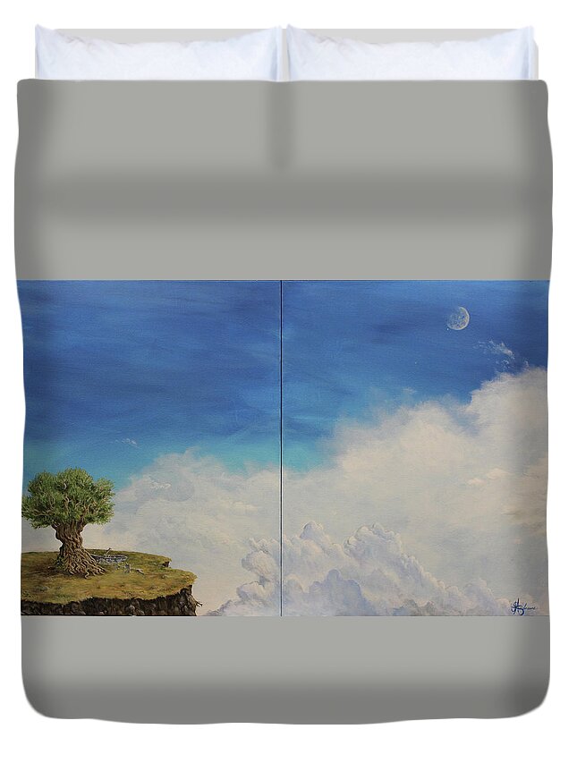 War Duvet Cover featuring the painting War and Peace by James Andrews