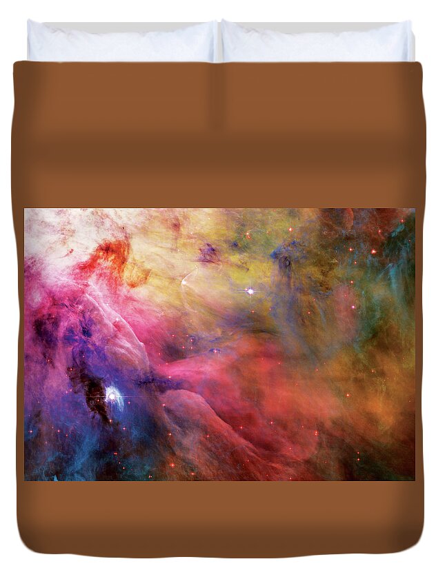 Nebula Duvet Cover featuring the photograph Warmth - Orion Nebula by Jennifer Rondinelli Reilly - Fine Art Photography