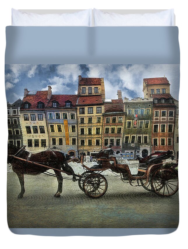  Duvet Cover featuring the photograph Old Town in Warsaw # 30 by Aleksander Rotner