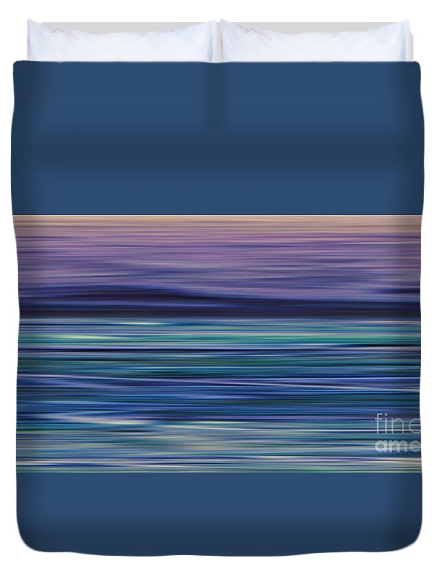 Waves Duvet Cover featuring the photograph Washed Away - Left Panel by Andrea Kollo