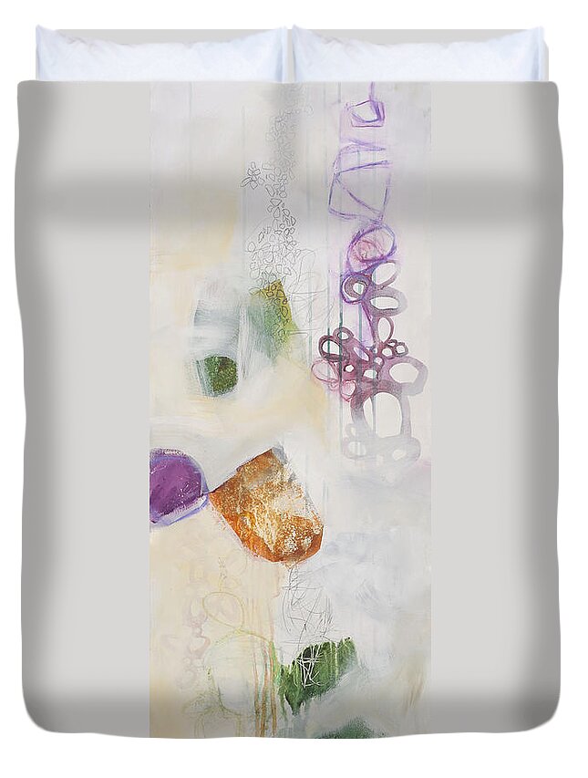 Painting Duvet Cover featuring the painting Washed Up # 5 by Jane Davies