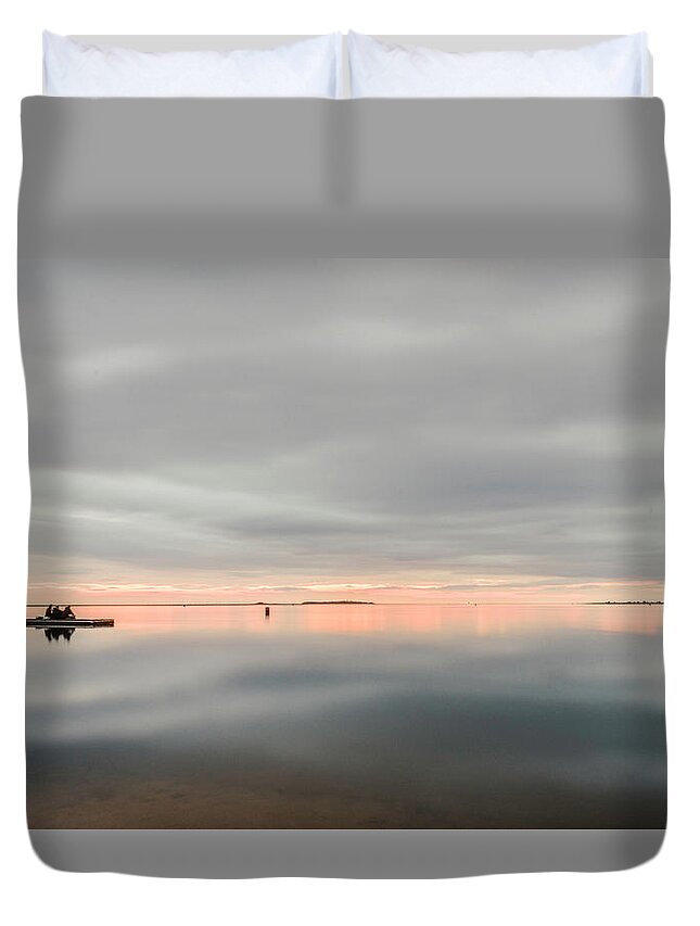 England Duvet Cover featuring the photograph Watching the Sunset by Spikey Mouse Photography
