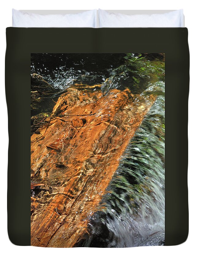 Nature Duvet Cover featuring the photograph Water And Wood by Ron Cline
