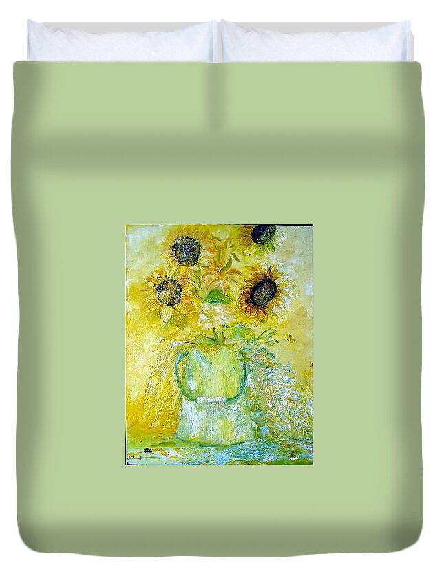 Artwork Duvet Cover featuring the painting Water Can by Jack Diamond