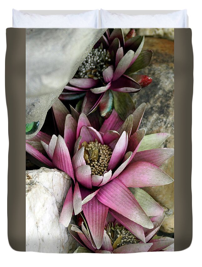 Seerose Duvet Cover featuring the photograph Water Lily - Seerose by Eva-Maria Di Bella