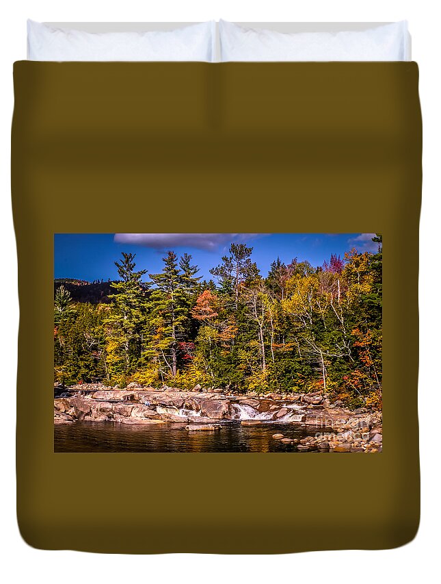 Autumn Duvet Cover featuring the photograph Water stream in the White Mountains by Claudia M Photography