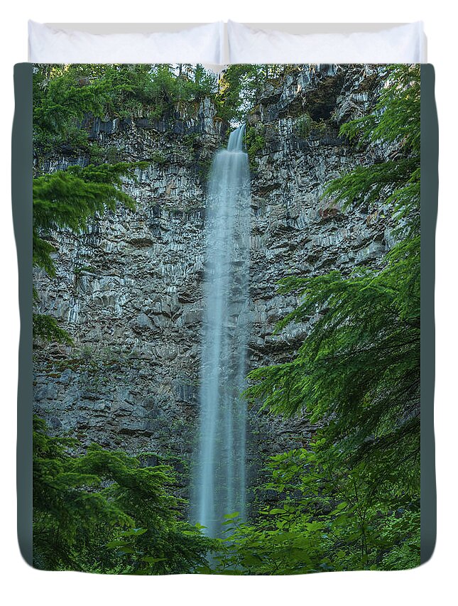 Water Duvet Cover featuring the photograph Watson Falls by Brenda Jacobs