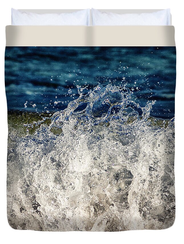 Water Duvet Cover featuring the photograph Wave4 by Stelios Kleanthous