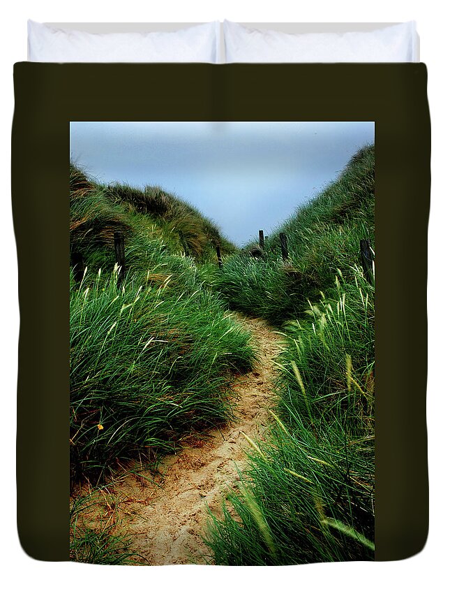 Beach Duvet Cover featuring the photograph Way Through The Dunes by Hannes Cmarits