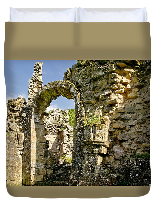 Stone Duvet Cover featuring the photograph Weathered. by Elena Perelman
