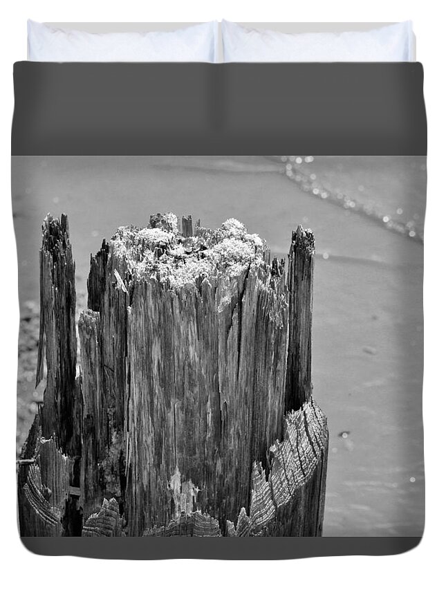 Wood Duvet Cover featuring the photograph Weathered Wood by Cynthia Guinn