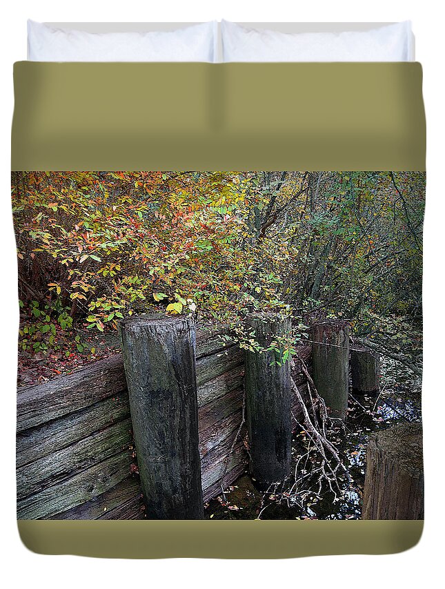 Cedric Hampton Duvet Cover featuring the photograph Weathered Wood In Autumn by Cedric Hampton