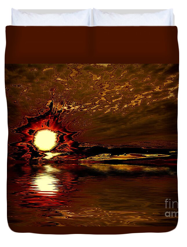 Welcome Beach Duvet Cover featuring the photograph Welcome Beach Sunset 2 Series 1 by Elaine Hunter