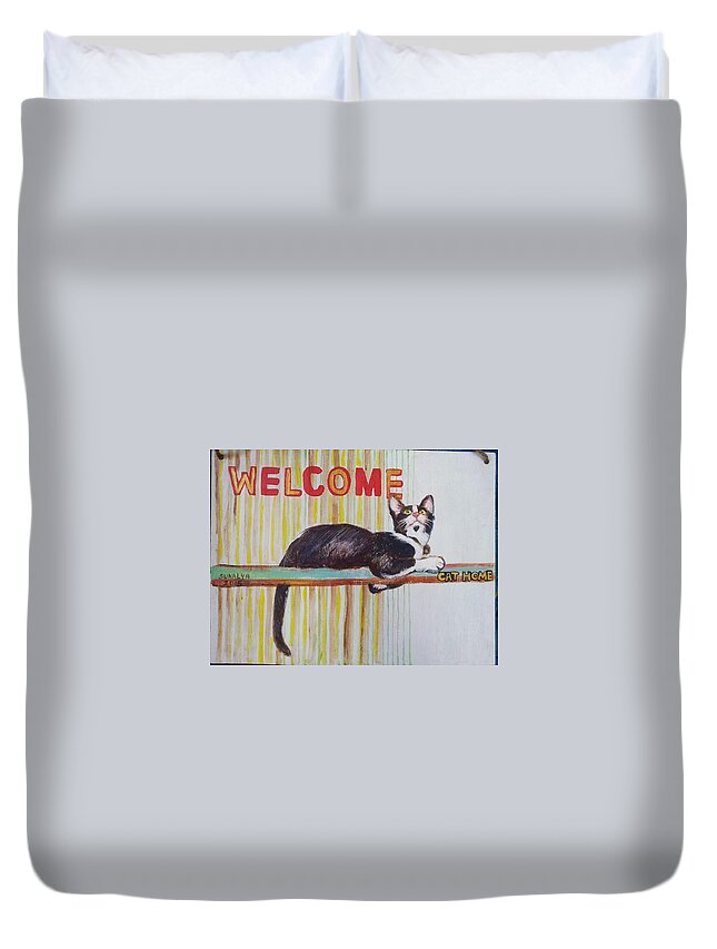 Gatchee Duvet Cover featuring the photograph Welcome by Sukalya Chearanantana