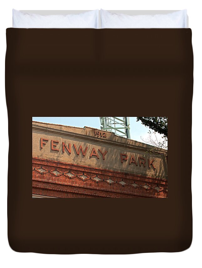 Fenway Park Duvet Cover featuring the photograph Welcome to Fenway Park by Paul Mangold