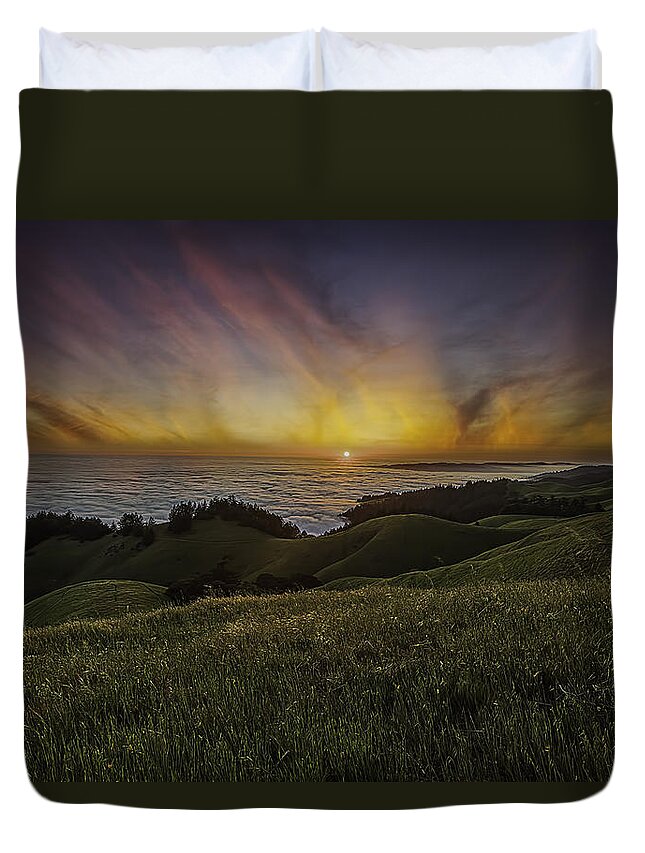 California Duvet Cover featuring the photograph West Coast Sunset by Don Hoekwater Photography