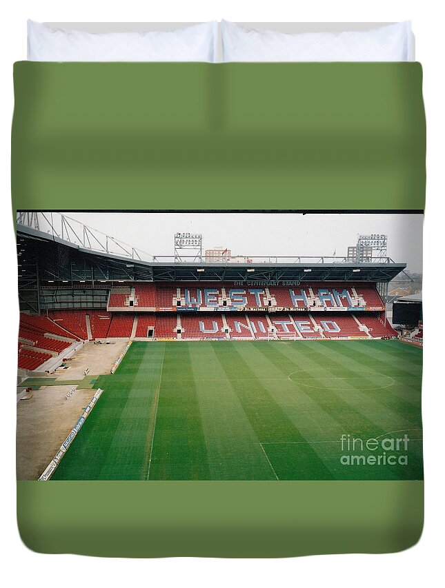 West Ham Upton Park North Stand 3 March 2002 Duvet Cover For